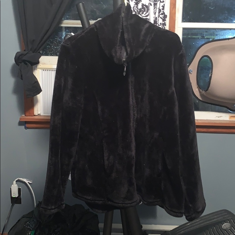 Black fluffy jacket